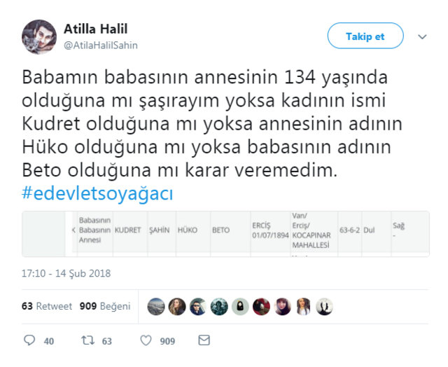 e-Devlet'in soyağacı sorgulamasında rastlanan değişik isimler - 8