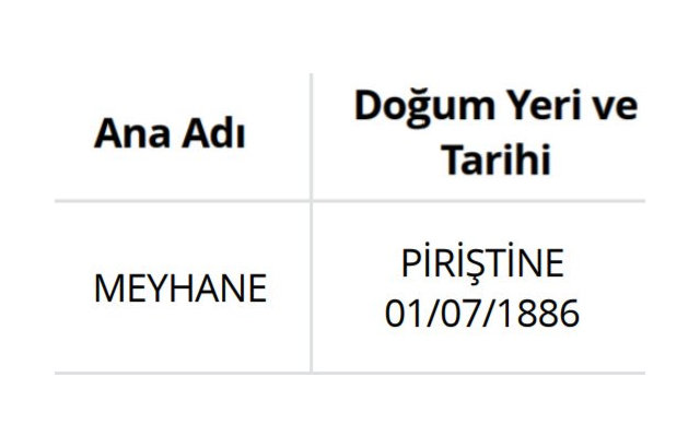 e-Devlet'in soyağacı sorgulamasında rastlanan değişik isimler - 12