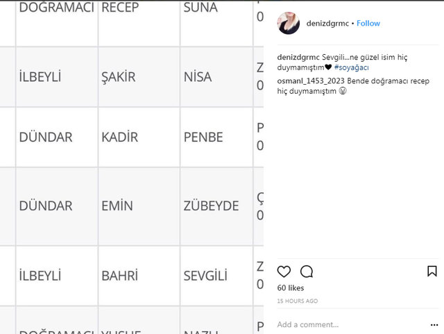 e-Devlet'in soyağacı sorgulamasında rastlanan değişik isimler - 32