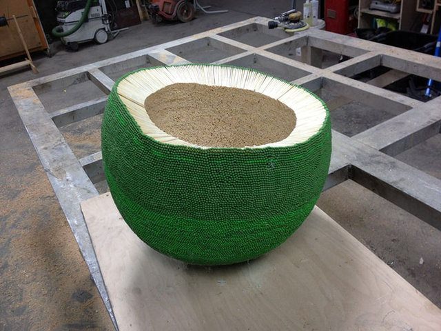 42 bin kibritten küre yapıp ateşe verdi - 9