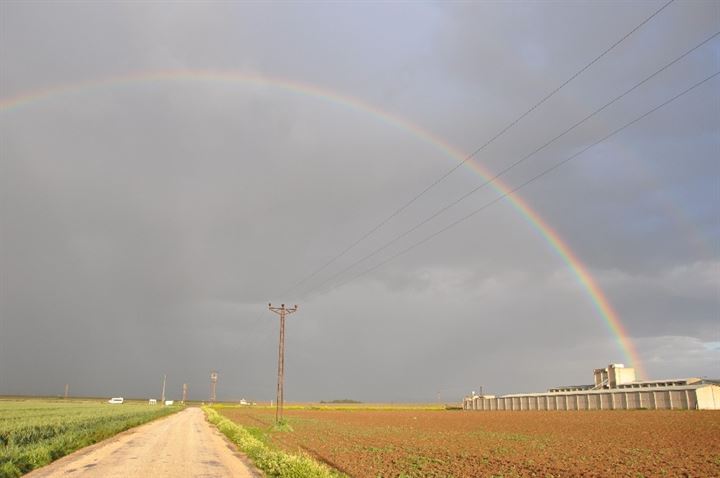 Afrin sınırında gökkuşağı hayran bıraktı - 4