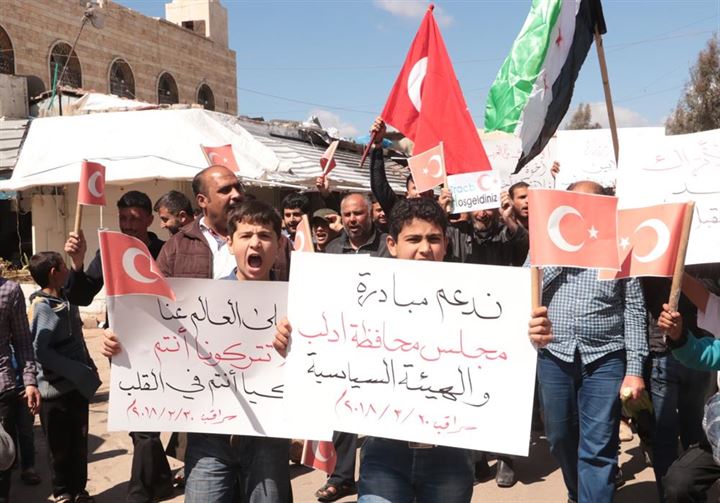 İdlibliler rejimin saldırılarına karşı Türkiye'den yardım istedi - 1