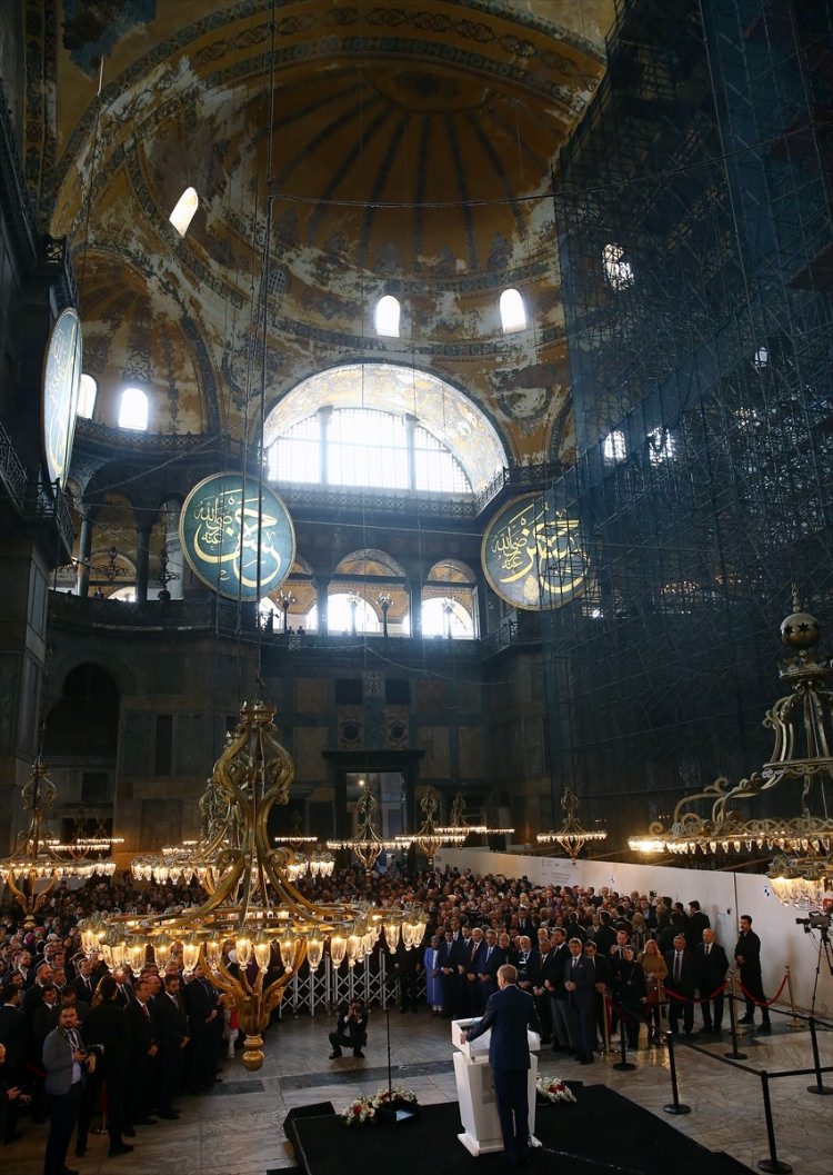 Cumhurbaşkanı Erdoğan, Ayasofya'da konuştu - 14