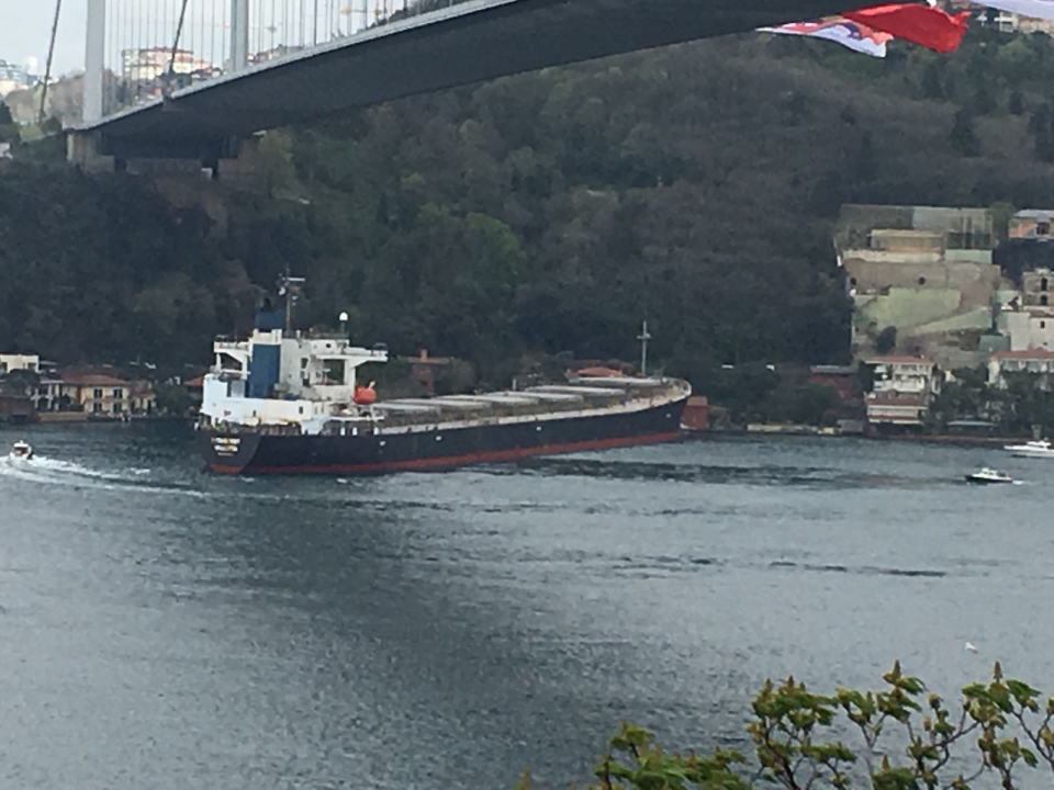 İstanbul Boğazı'nda gemi yalıya çarptı - 1