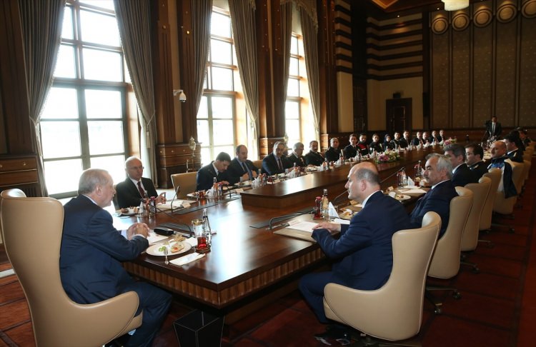 Erdoğan, Soylu ve beraberindeki heyeti Külliye'de kabul etti - 20