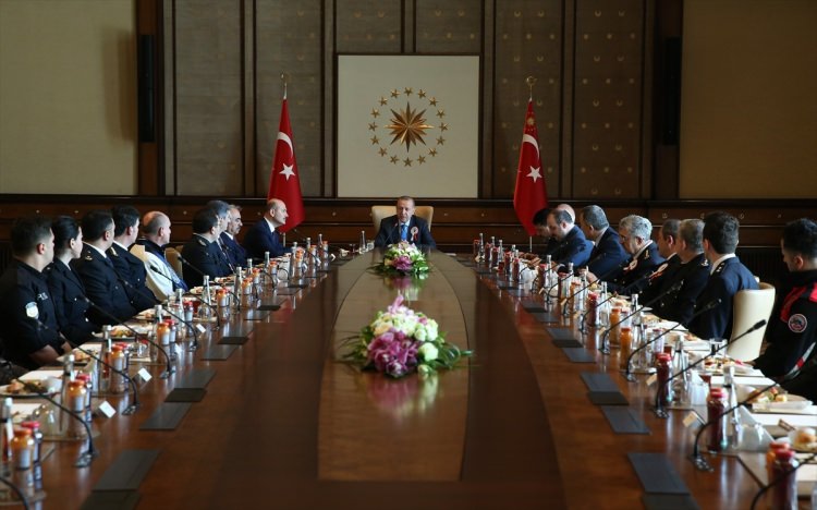 Erdoğan, Soylu ve beraberindeki heyeti Külliye'de kabul etti - 23