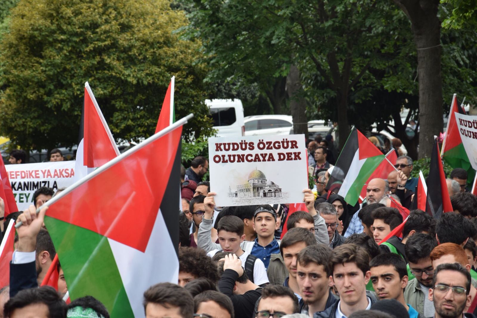 İstanbul'da Filistin direnişine destek yürüyüşü - 0