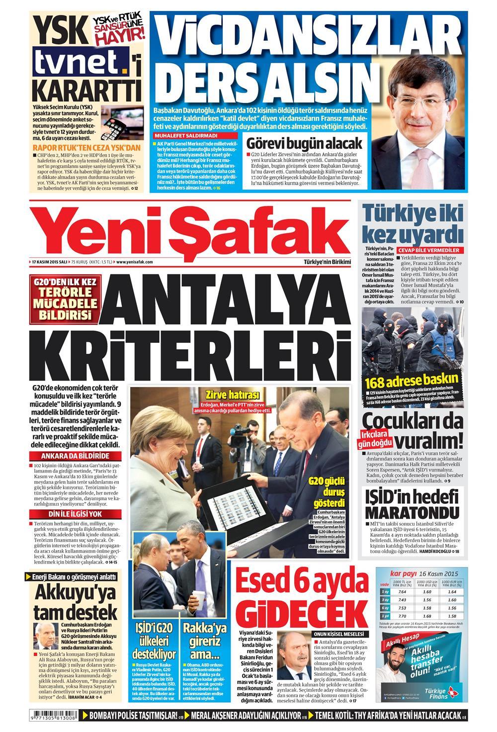 Gazeteler bugün ne yazdı? - 1