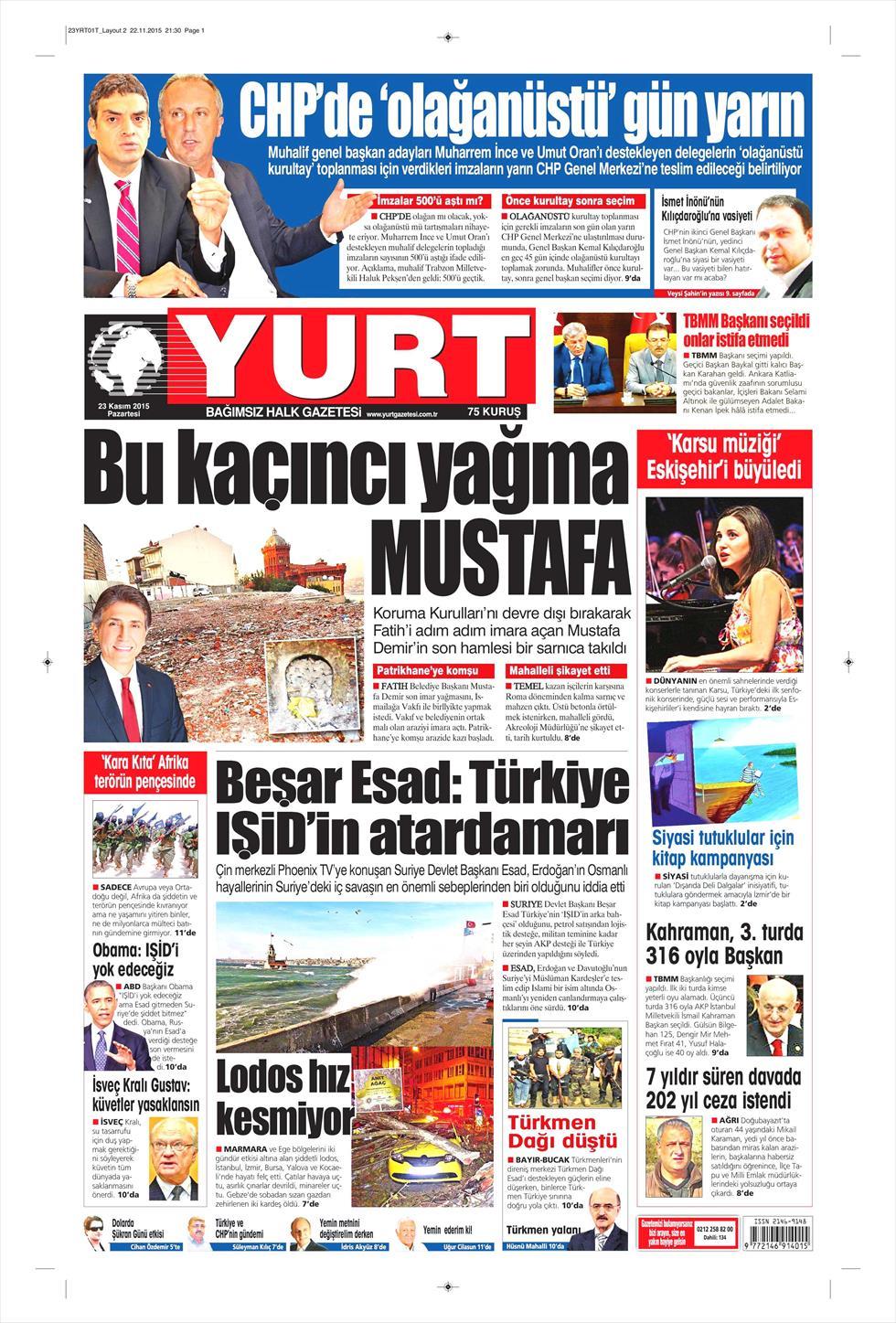 Gazeteler bugün ne yazdı? - 22