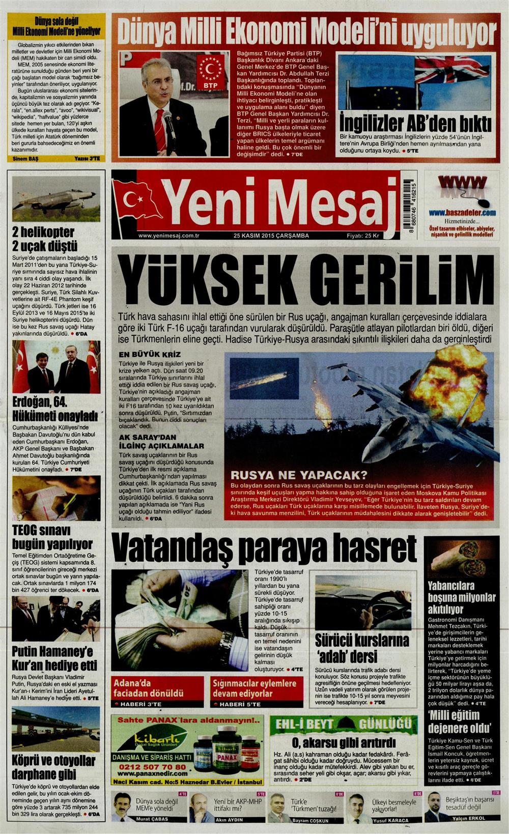 Gazeteler bugün ne yazdı? - 26