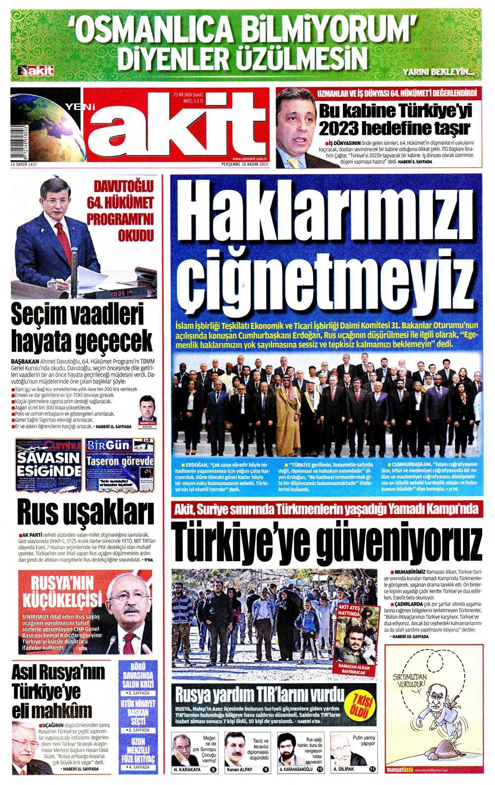 Gazeteler bugün ne yazdı? - 19