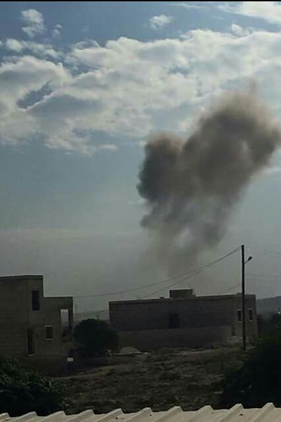 Ruslar Babul hava sınırına yakın Sarmada şehrini bombalıyor işte o görüntüler - 5