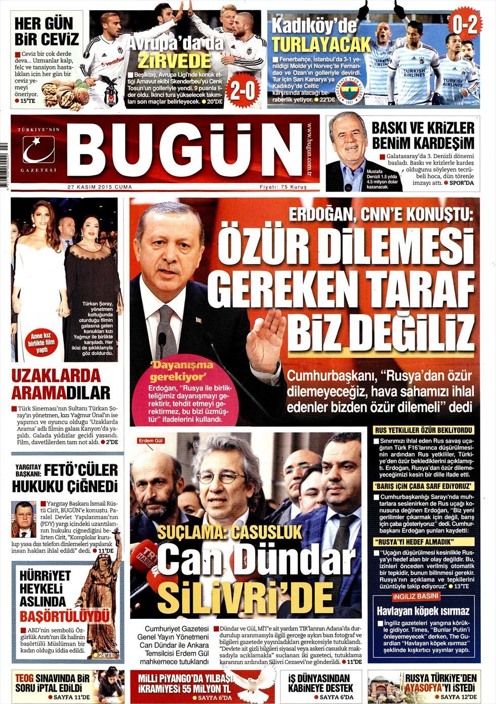 Gazeteler bugün ne yazdı? - 1