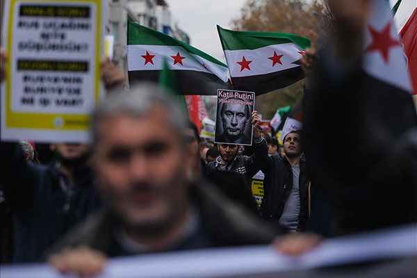 İstanbul'da Rusya Protestosu - 1