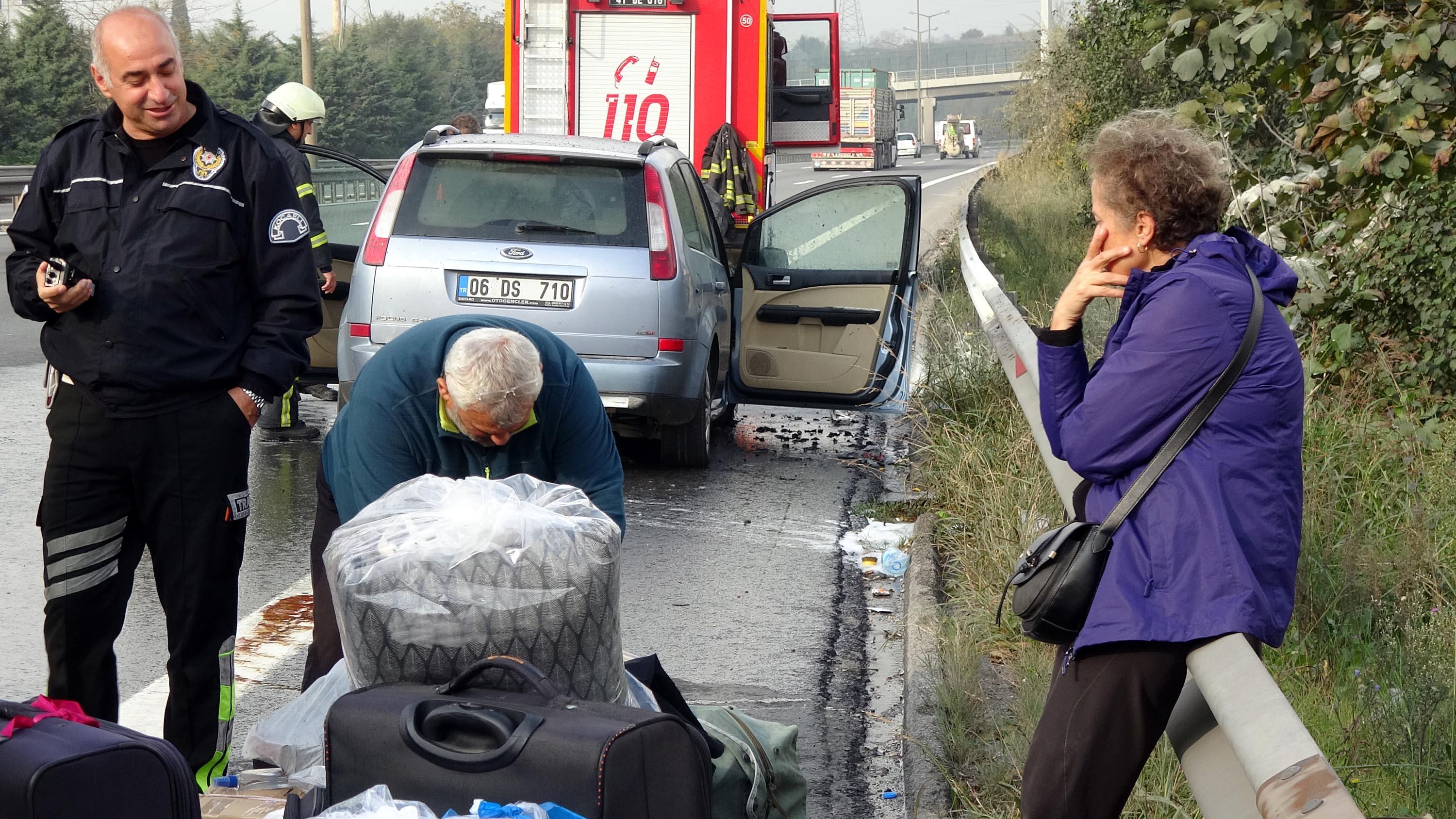 Yanan arabadan canını son anda kurtardı - 7