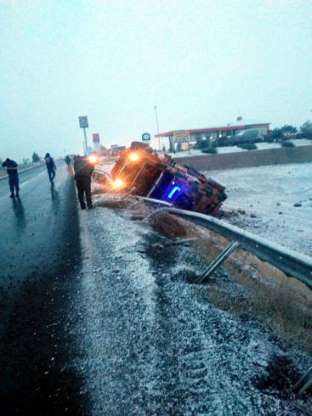 Askeri zırhlı araç Kayseri-Nevşehir karayolunda kaza yaptı - 1
