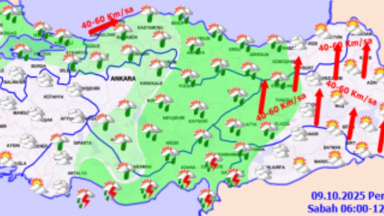 Meteoroloji alarm verdi: Türkiye genelinde sağanak ve fırtına etkili olacak