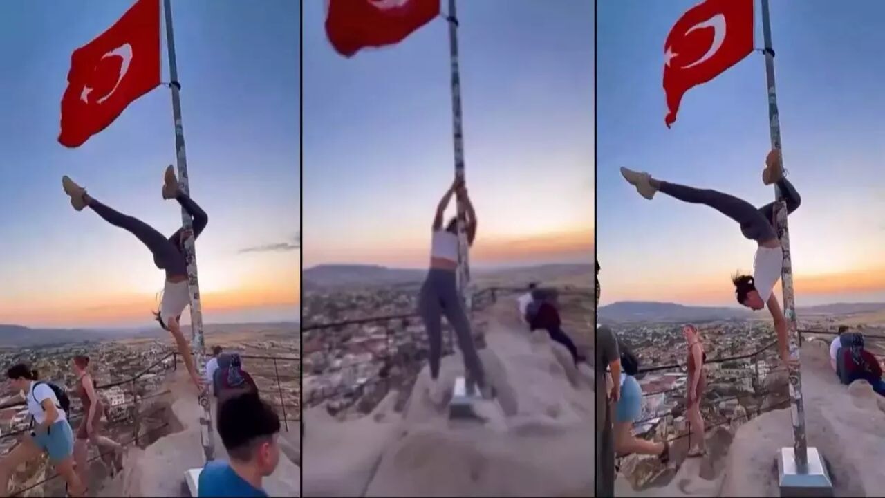 Nevşehir'de Türk bayrağına saygısızlık: Yabancı uyrukluya soruşturma