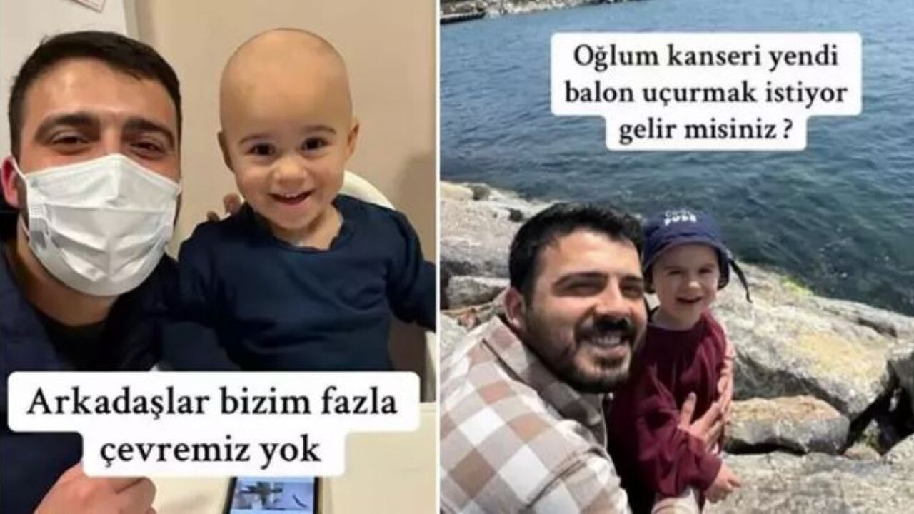 'Oğlum kanseri yendi, balon uçurmak istiyor' paylaşımı duygulandırdı