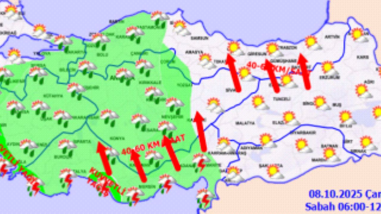 Türkiye genelinde sağanak alarmı! Bu iller dikkat